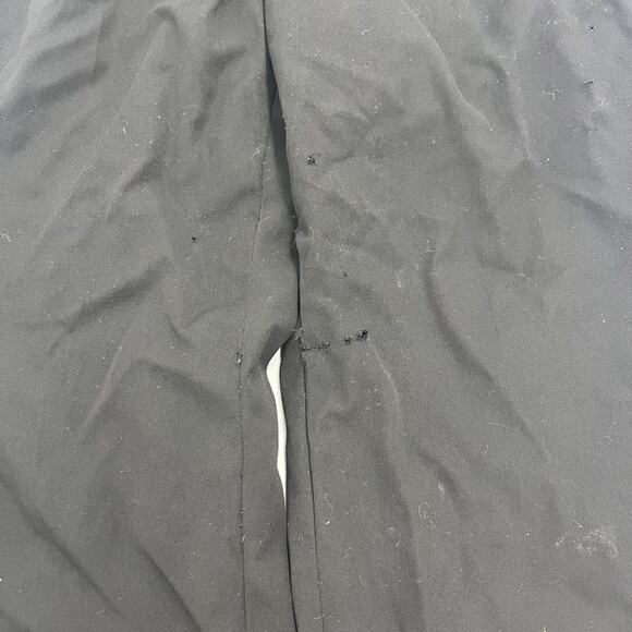 Vintage 60s Black Wool Flat Front Trousers 32x28 - Picture 2 of 6